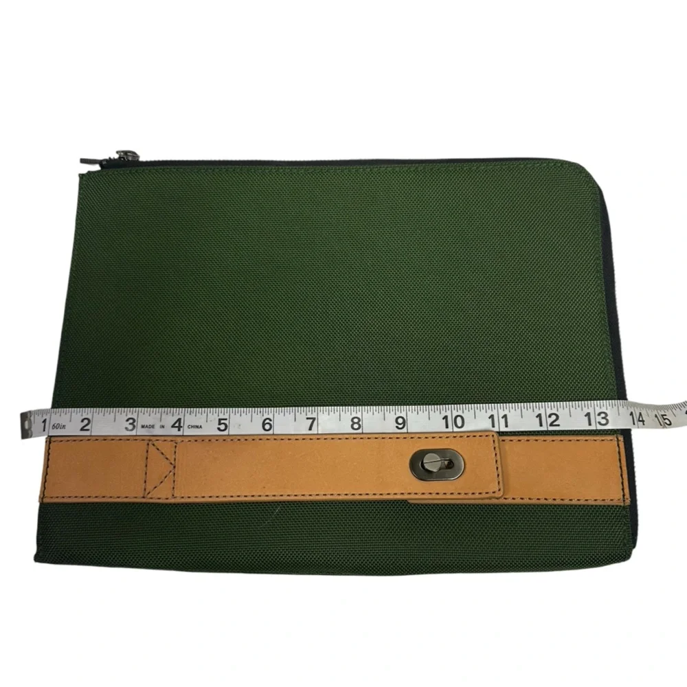 FOSSIL Men’s Tablet folio case green and leather trim